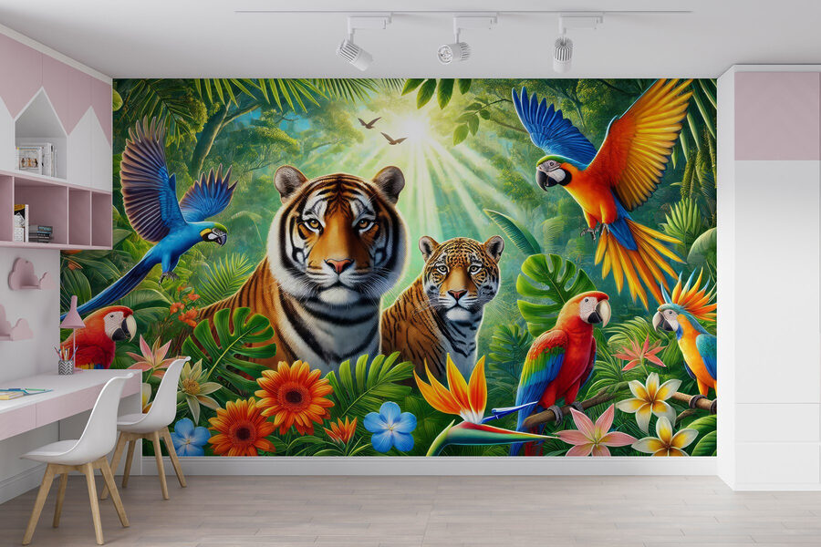 Grupo de animais na selva