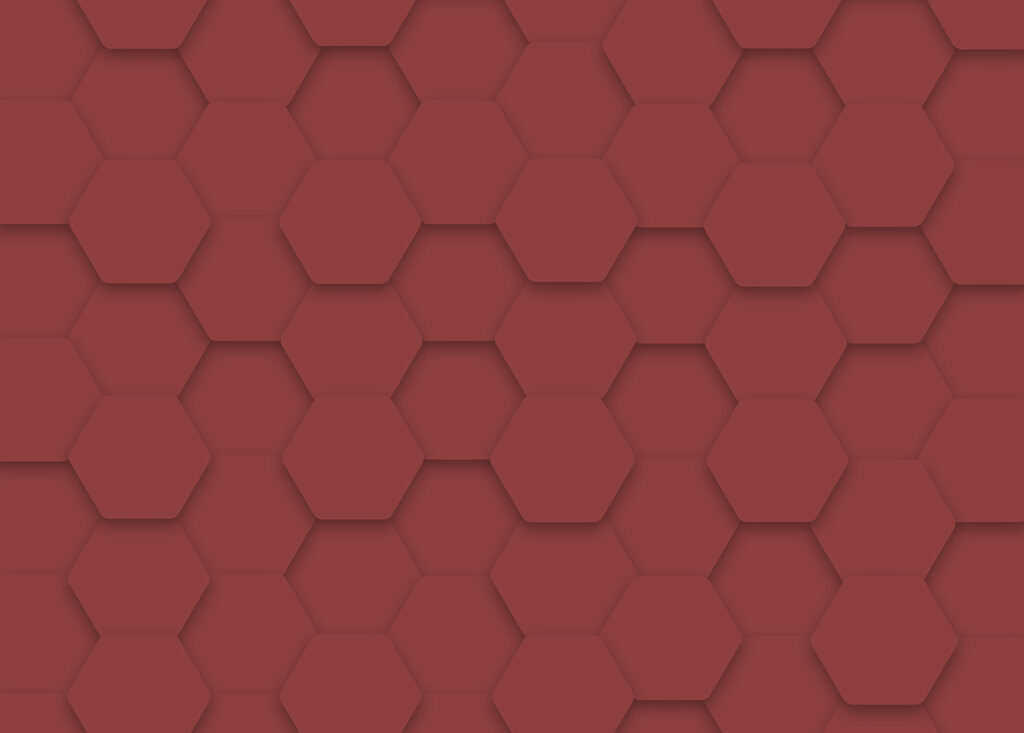 Hexágonos vermelhos numa superfície Hexágonos vermelhos numa superfície