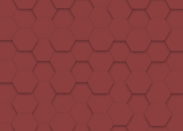 Hexágonos vermelhos numa superfície Hexágonos vermelhos numa superfície