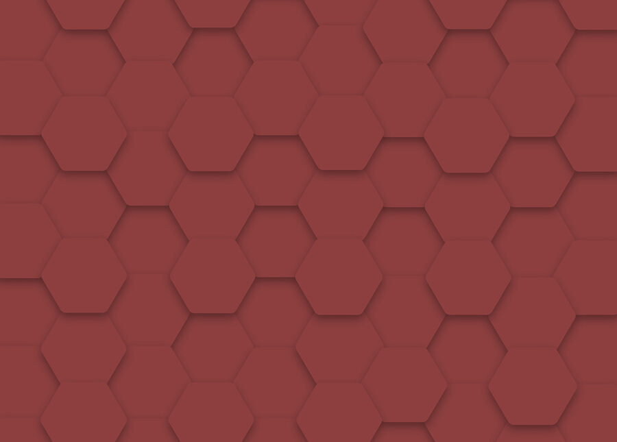 Hexágonos vermelhos numa superfície