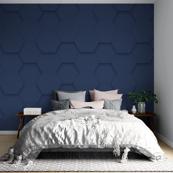 Hexágonos azuis numa superfície Hexágonos azuis numa superfície
