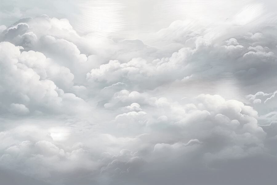Céu nublado com muitas nuvens