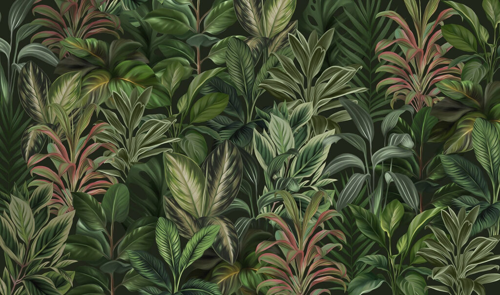 Papel de parede com muitos tipos diferentes de folhas Papel de parede com muitos tipos diferentes de folhas