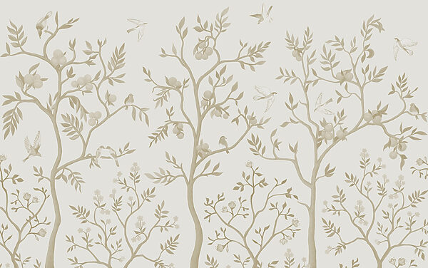 Papel de parede com pássaros e árvores Papel de parede com pássaros e árvores