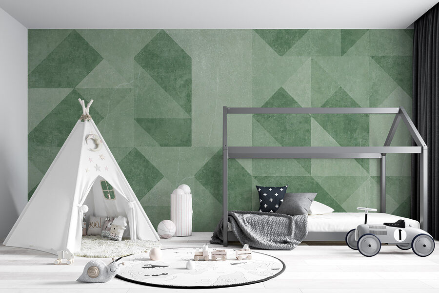 Fundo verde e branco