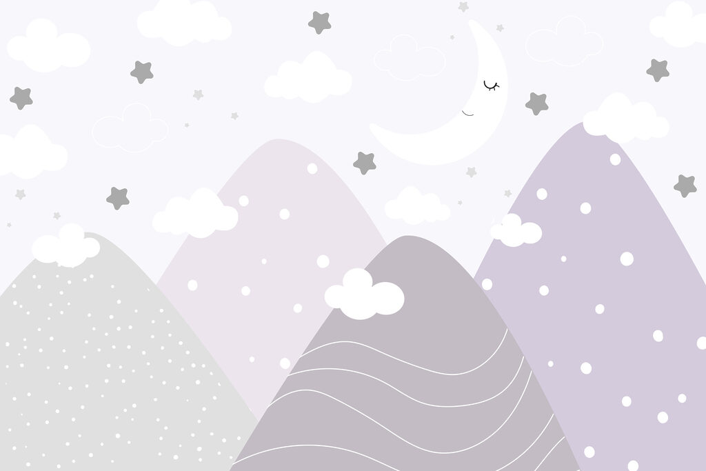 Lua e nuvens no céu Lua e nuvens no céu