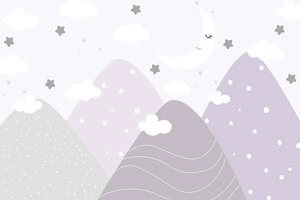 Lua e nuvens no céu Lua e nuvens no céu