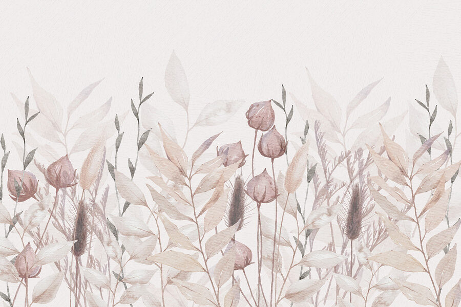 Pintura de plantas e folhas