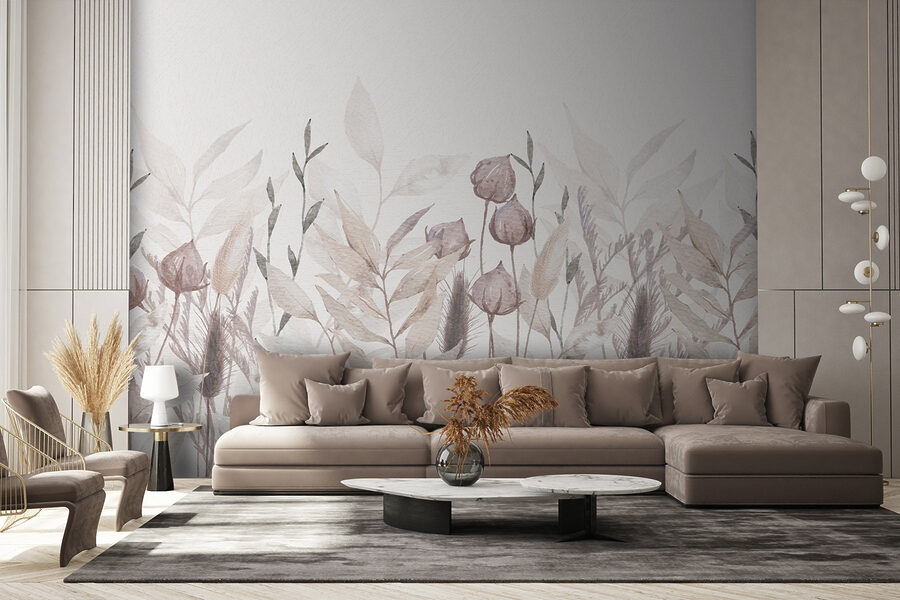 Pintura de plantas e folhas