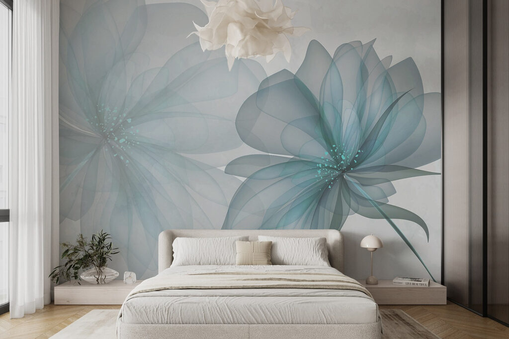 Couple of transparent flowers