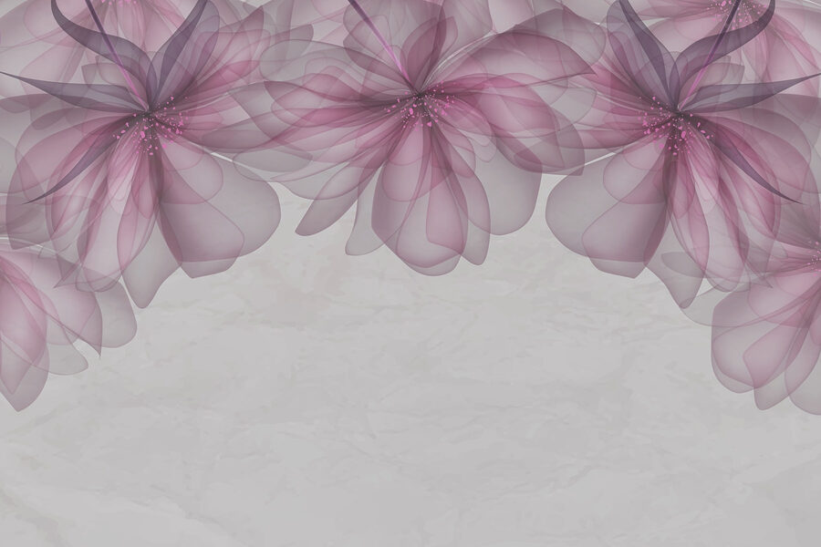 Papel de parede Grupo de flores roxas e cor-de-rosa - Image 3