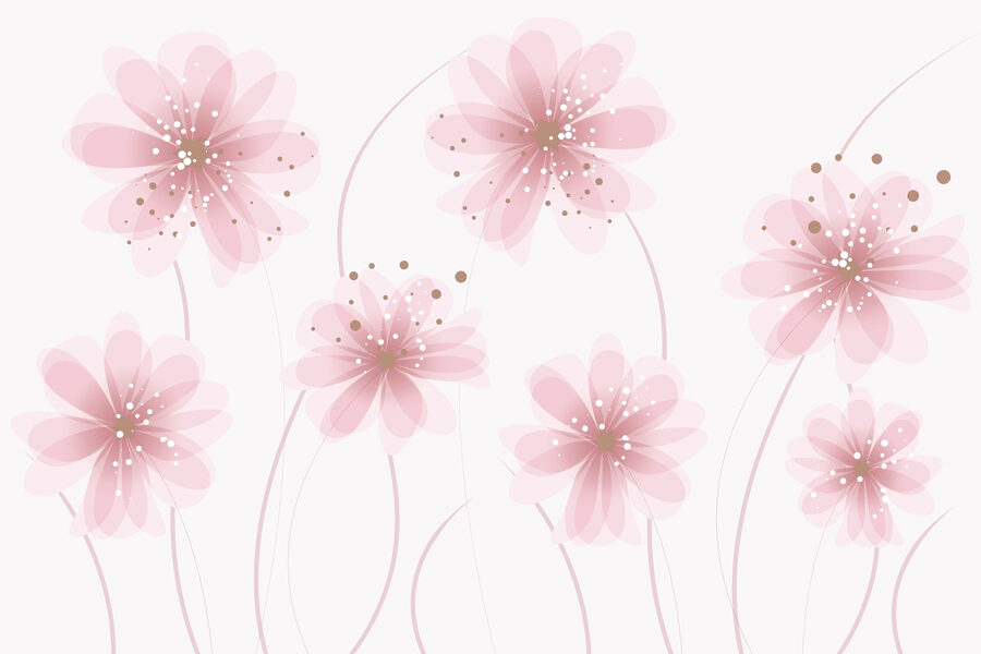 Grupo de flores cor-de-rosa