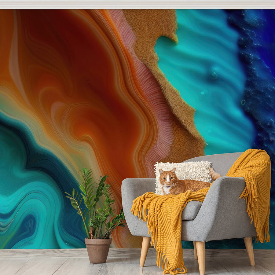 Ondas hipnotizantes de cor e textura