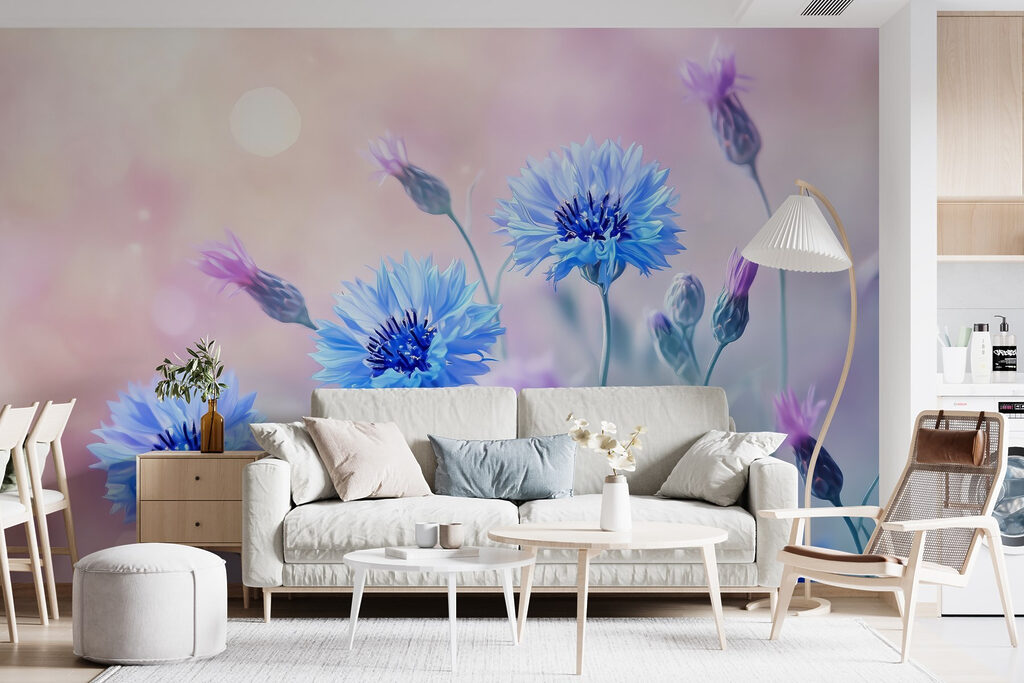 Group of blue flowers Group of blue flowers