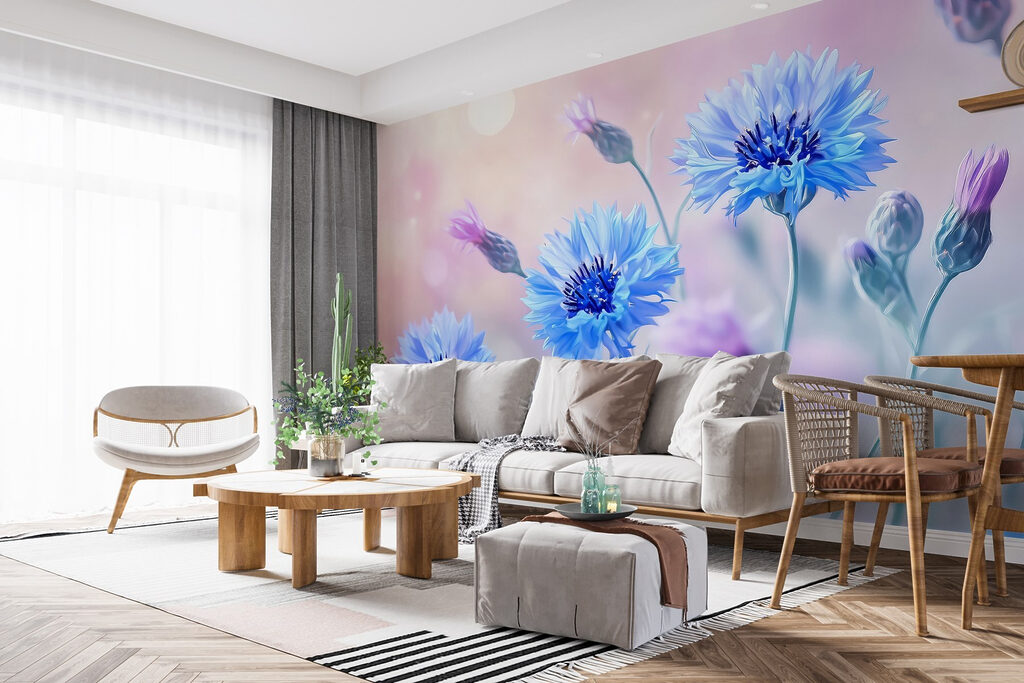 Group of blue flowers Group of blue flowers