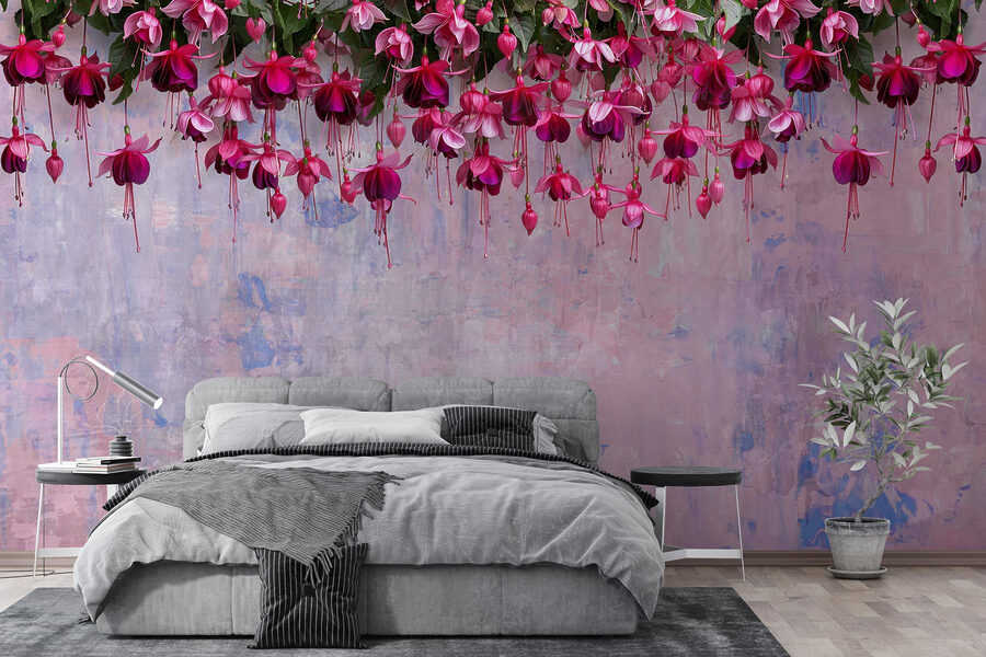 Grupo de flores cor-de-rosa