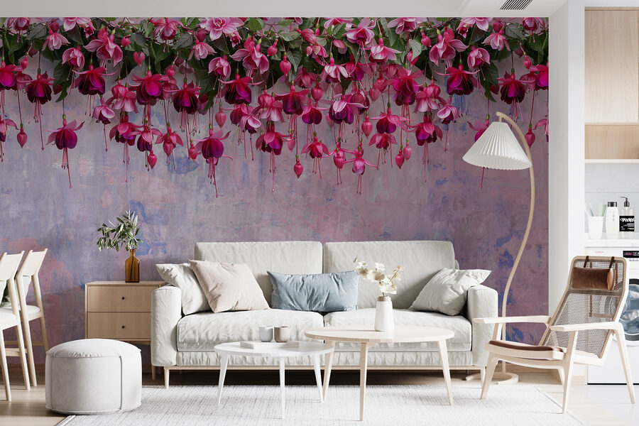 Grupo de flores cor-de-rosa