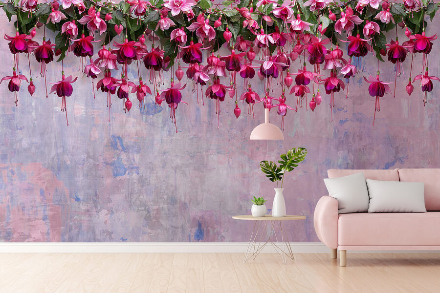 Grupo de flores cor-de-rosa
