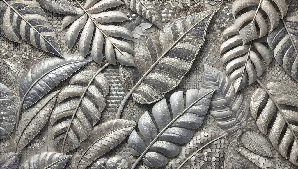Folhas com textura em tons suaves. Folhas com textura em tons suaves.