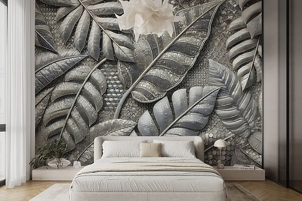 Folhas com textura em tons suaves. Folhas com textura em tons suaves.