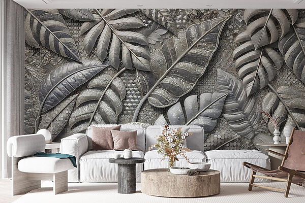Folhas com textura em tons suaves. Folhas com textura em tons suaves.