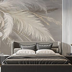 Papel de parede Penas delicadas em tons suaves