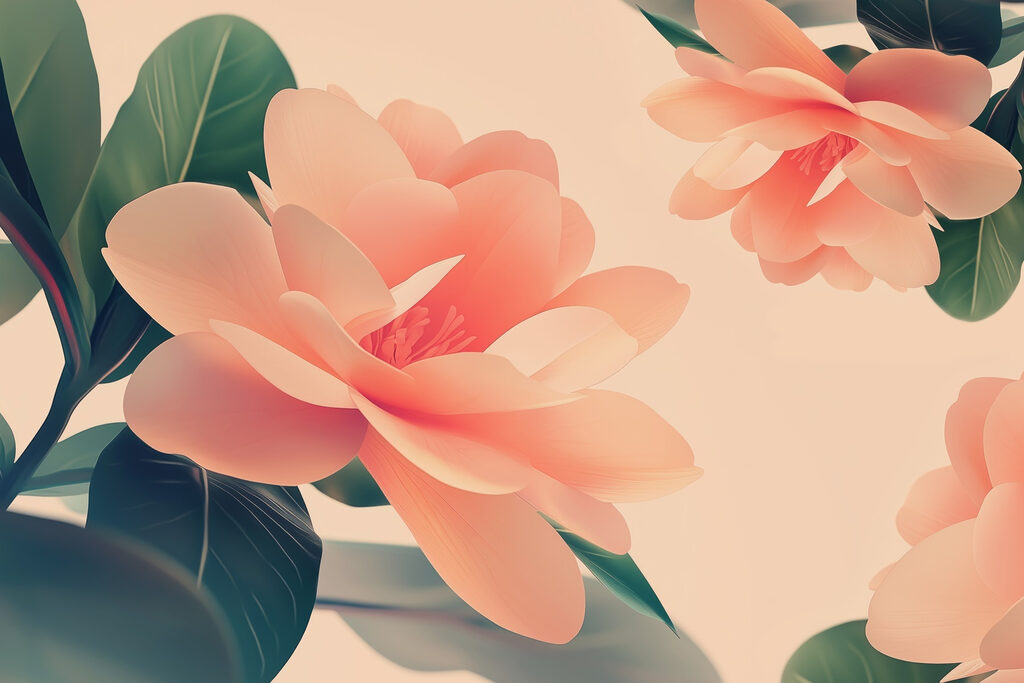Flores delicadas em tons pastel suaves Flores delicadas em tons pastel suaves