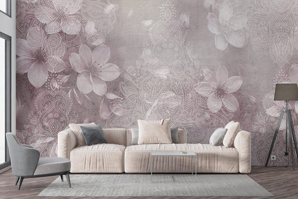 Delicate floral patterns in soft hues Delicate floral patterns in soft hues