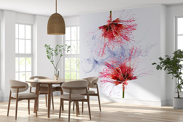 Papel de parede Flores etéreas em cores suaves (REF: w02137) Papel de parede Papel de parede Flores etéreas em cores suaves (REF: w02137)
