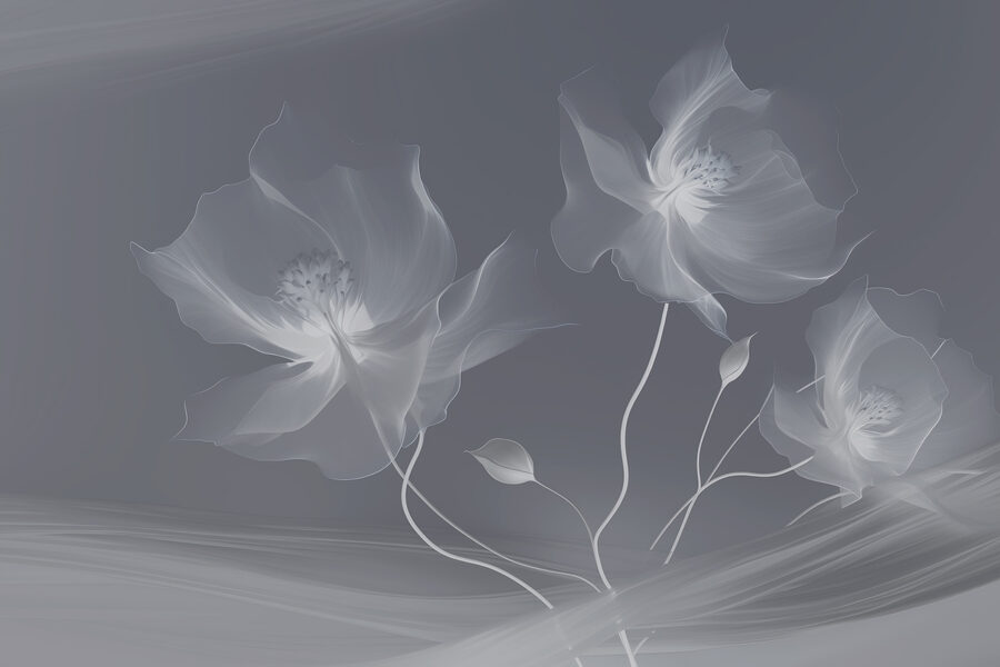 Flores delicadas em tons suaves