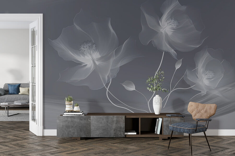 Flores delicadas em tons suaves