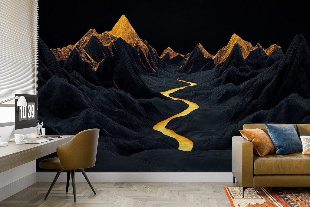 River running through a mountain range River running through a mountain range