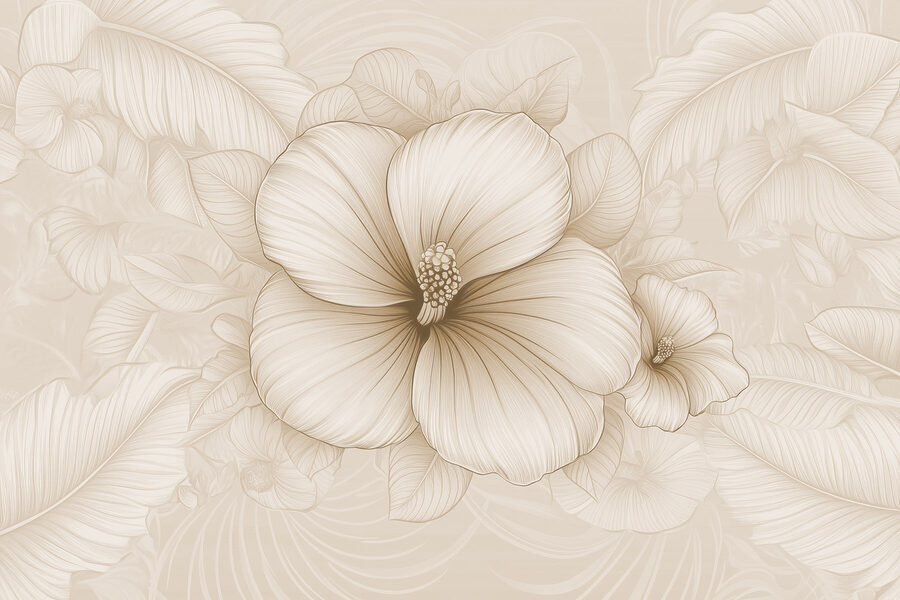 Flores suaves sobre um fundo delicado