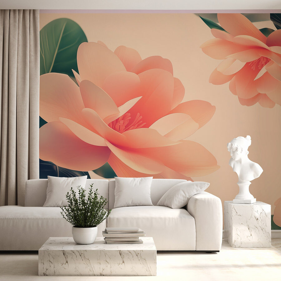 Papel de parede Flores delicadas em tons pastel suaves - Image 4