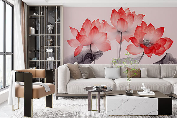Grupo de flores cor-de-rosa com folhas Grupo de flores cor-de-rosa com folhas