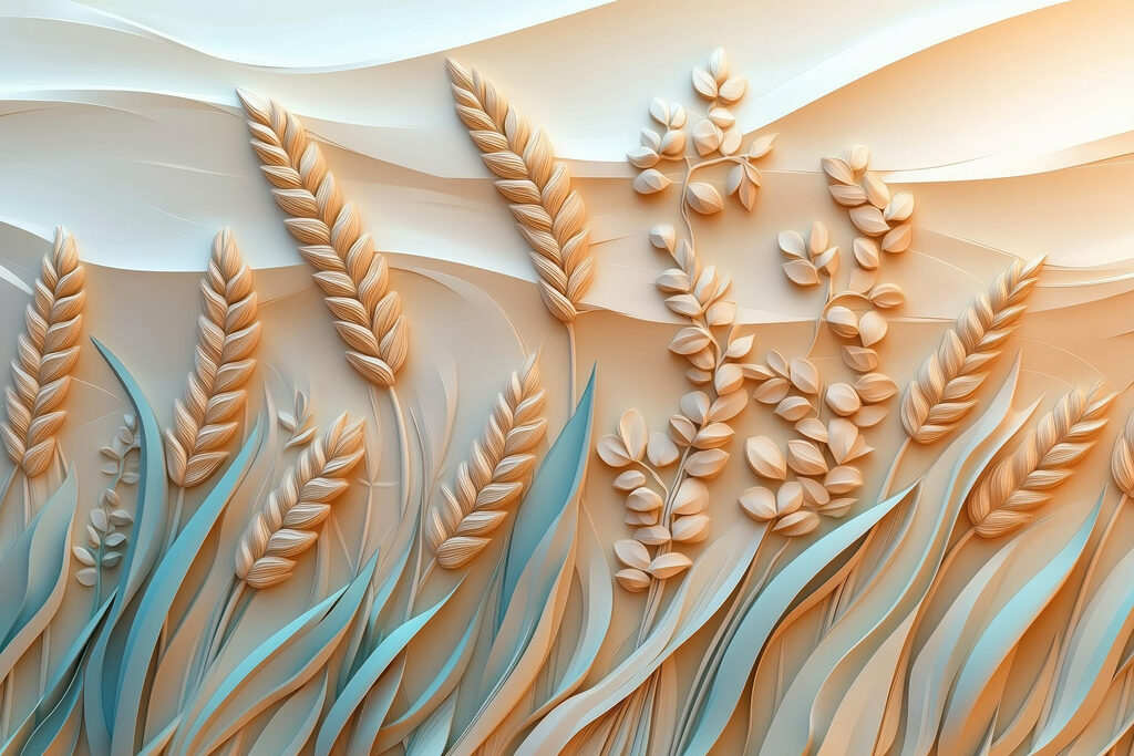 Plantas e folhas de trigo Plantas e folhas de trigo