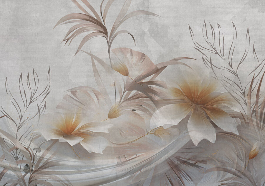 Design floral elegante com tons suaves