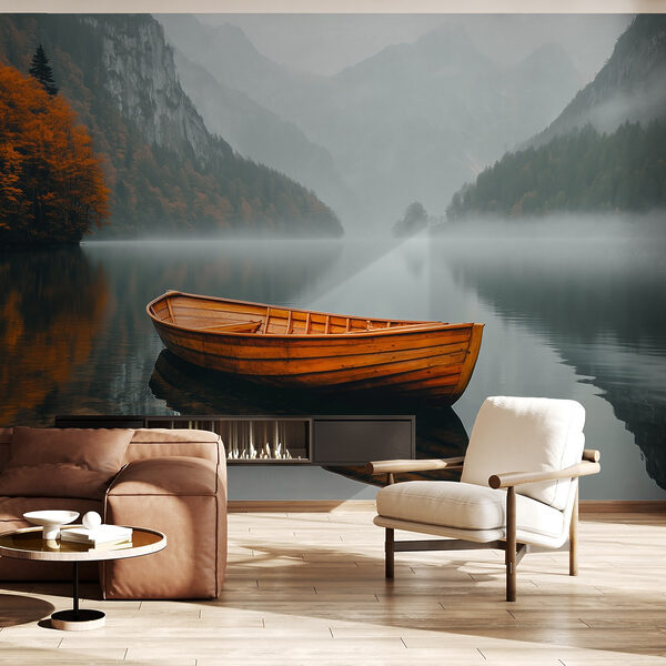 Barco num lago Barco num lago