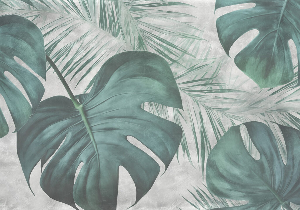 Folhas verdes exuberantes em tons suaves Folhas verdes exuberantes em tons suaves