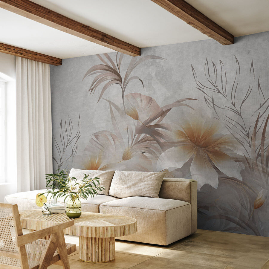 Design floral elegante com tons suaves