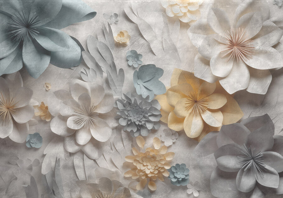 Grupo de flores de papel