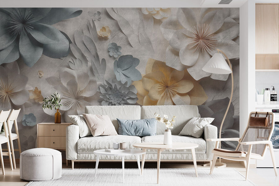 Grupo de flores de papel