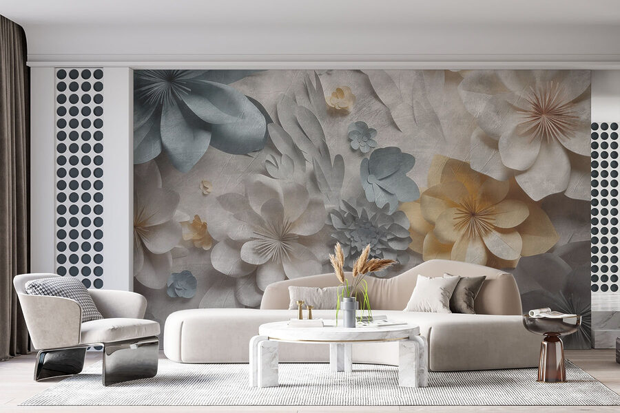 Grupo de flores de papel