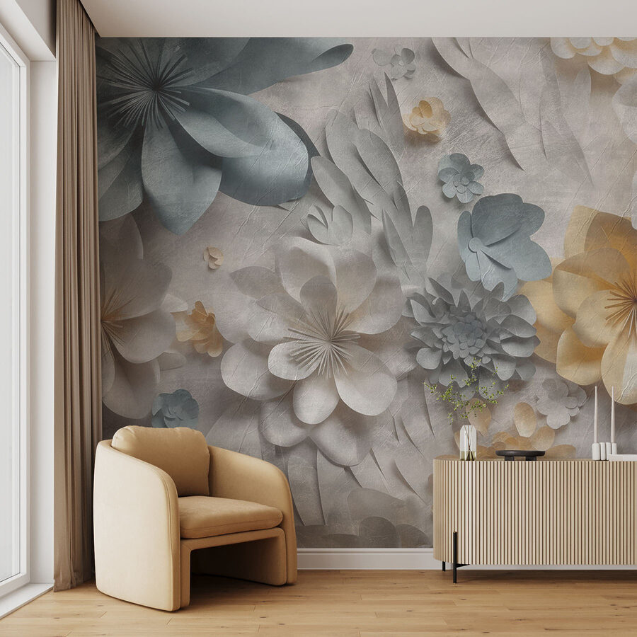 Grupo de flores de papel