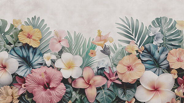 Grupo de flores e folhas Grupo de flores e folhas