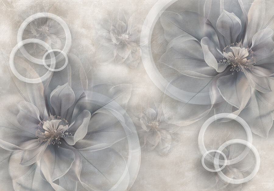 Flores delicadas em tons suaves
