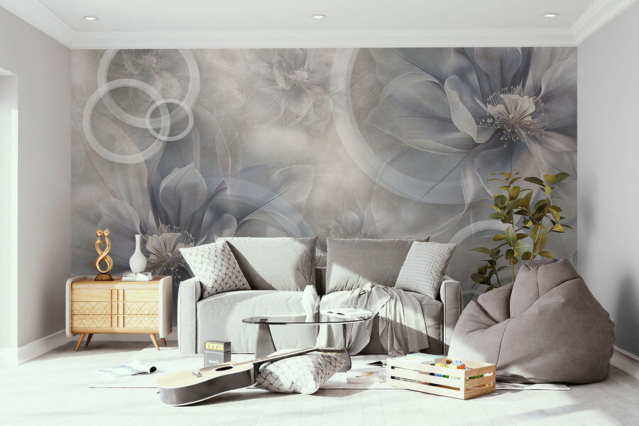 Flores delicadas em tons suaves