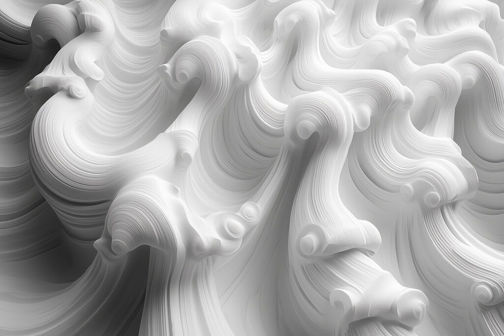 White swirly surface