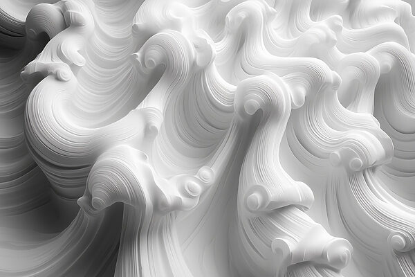 White swirly surface