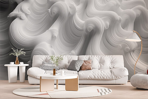 White swirly surface